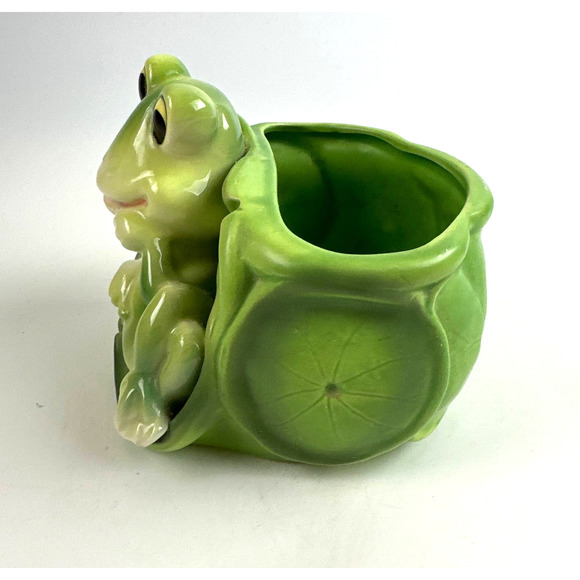 Super Cute Vintage Anthropomorphic Frog Planter For Succulents Flowers Or Plant - Picture 6 of 12